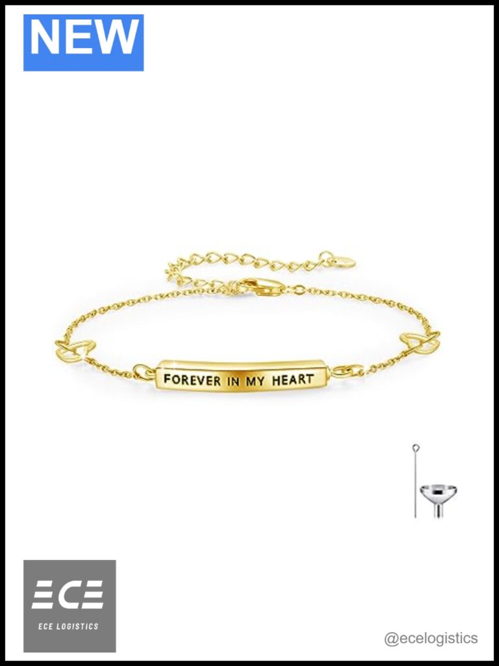 925 Sterling Silver Urn Bracelet Cremation Jewelry for Ashes Memorial Gift